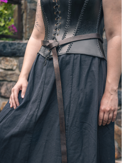 Trollfelsen_Gewandung_Gürtel_Schmaler_Ringgürtel_Kaffeebraun