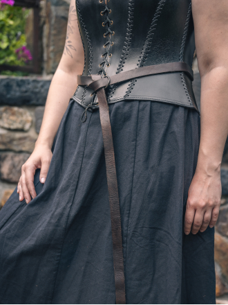 Trollfelsen_Gewandung_Gürtel_Schmaler_Ringgürtel_Kaffeebraun