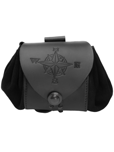 Trollfelsen_Gewandung_Gürtelbeutel_Kompass_Schwarz